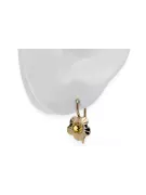 Original Vintage 14K Rose Gold Yellow Peridot Earrings Vintage Jewlery vec028r